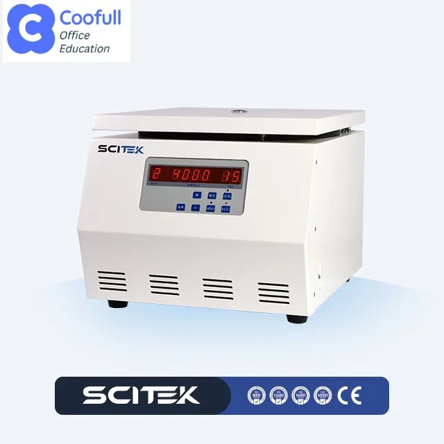 8x100ml Benchtop Low Speed Lab Centrifuge 5000 RPM 4390xg Stainless Steel for Hospital Use