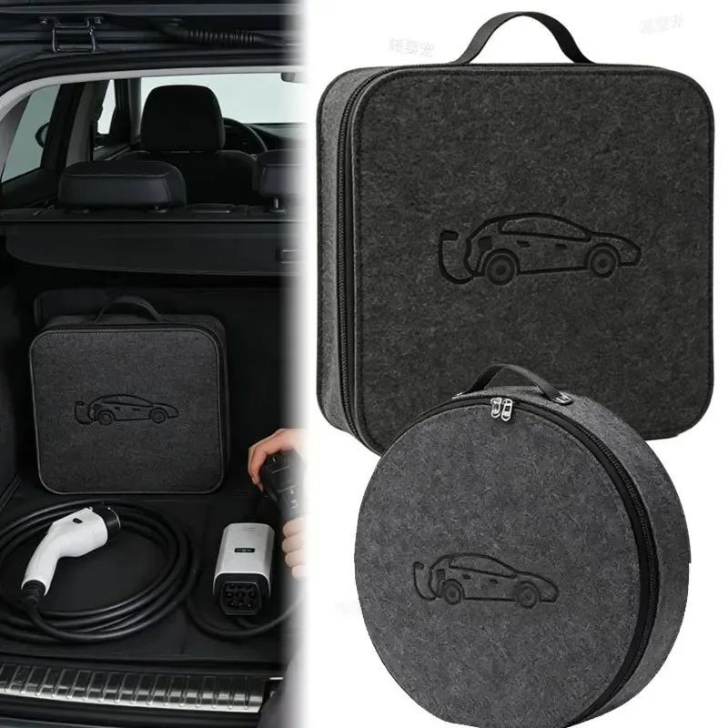 Portable Carry Bag For EV Charging Gun New Energy Car Charging Cable Organizer Storage Package For Auto Charging Lines