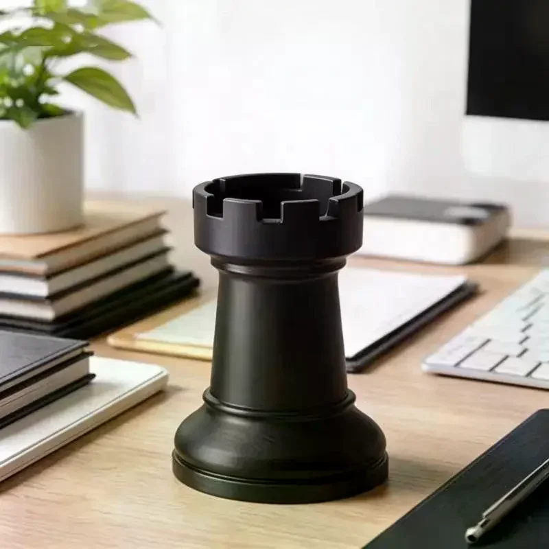 Creative Chess-Shaped Pen Holder Simple Storage Box For Cosmetics,Stationery, Makeup Brush Organizer Desktop Decor Gift