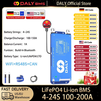 Daly BMS 4S 8S 10S 13S16S 17S 24s Smart bms wifi Active balance BT 200A 100A 150A Lifepo4 Li-ion bms lifepo4 German US Shipping