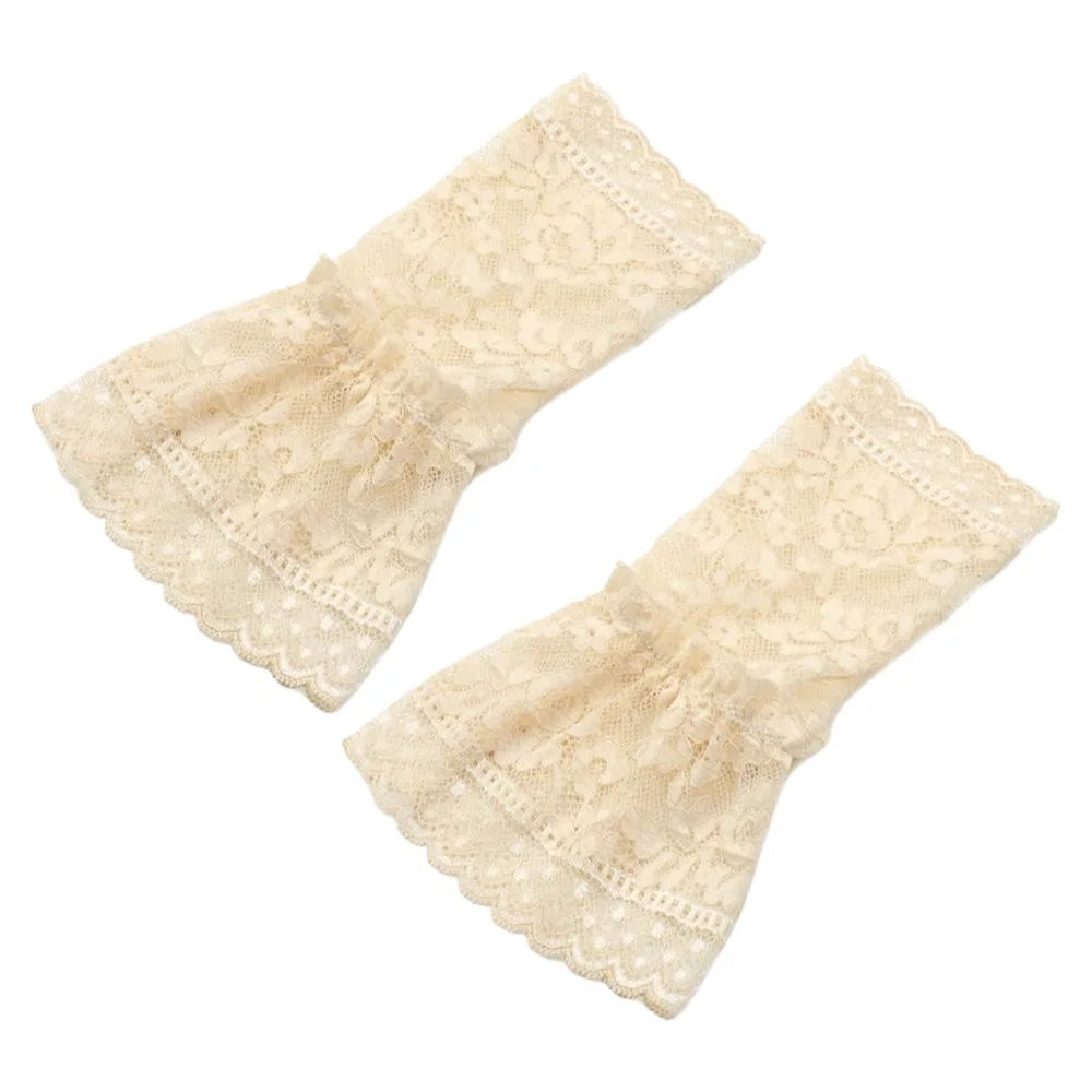 

1Pair Sun Protection Scar Cover Sweater Decorative Arm Cover Fake Sleeve Detachable Sleeve Cuffs Lace Cuffs Ruffles Elbow Sleeve