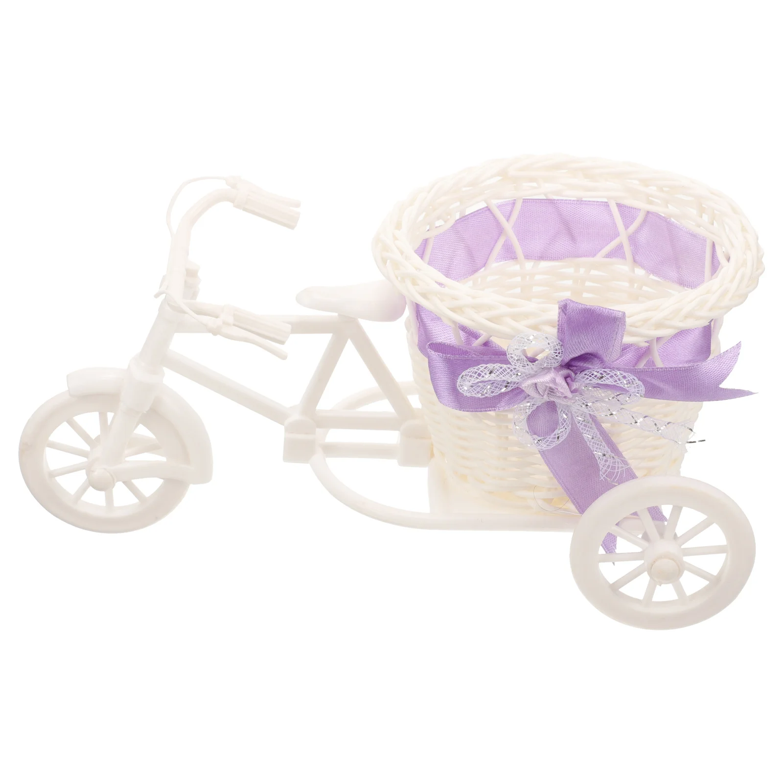 دراجة ثلاثية العجلات سلة للزهور صغيرة المنسوجة سلة تخزين الحلوى دش حفل زفاف لصالح هدية التعبئة الديكور