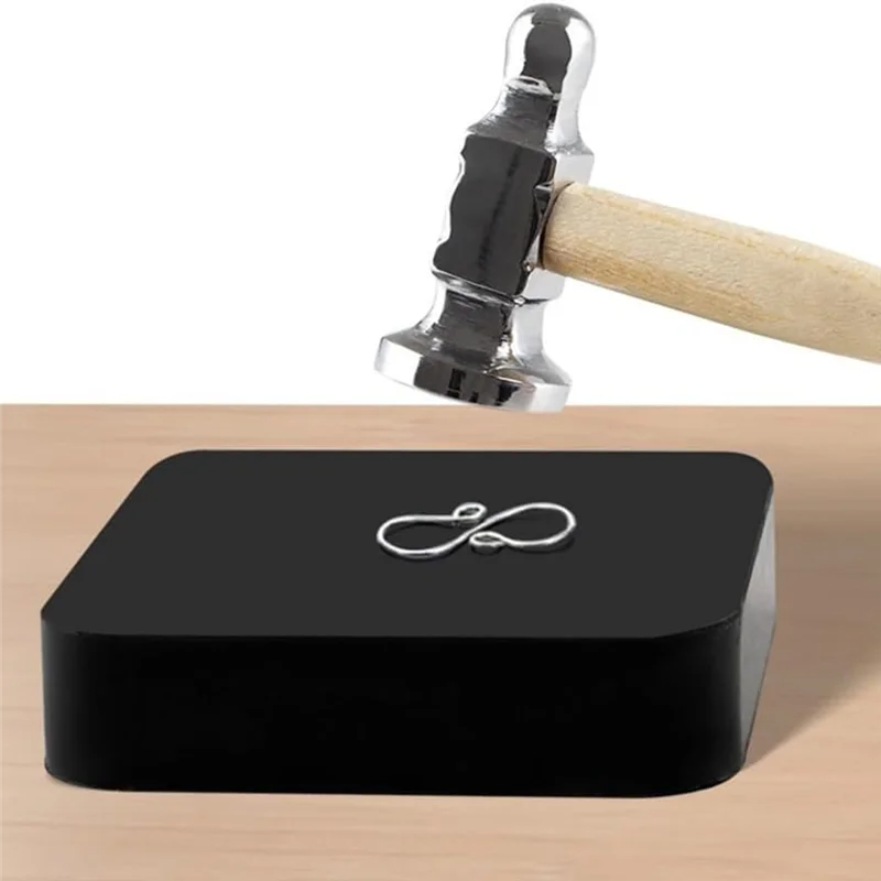 ABBP-Rubber Benching Block Jewelry Hammer Metal Shaping Tool Jewelry Crafting Tool Rubber Mat Stamping Hammer
