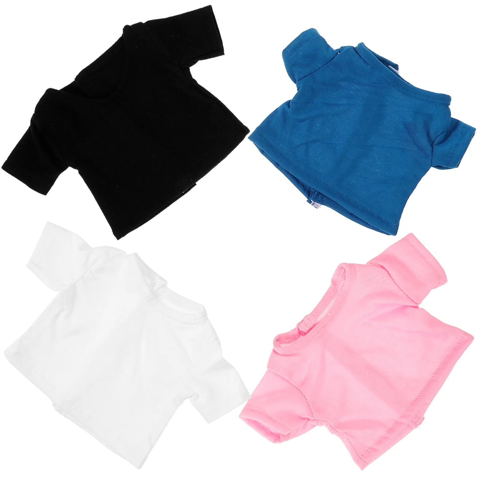 

4Pcs T Shirt Outfit Fine Craftsmanship Realistic Detail Soft Non-Fading Material Ideal for Party Wedding Daily Decor