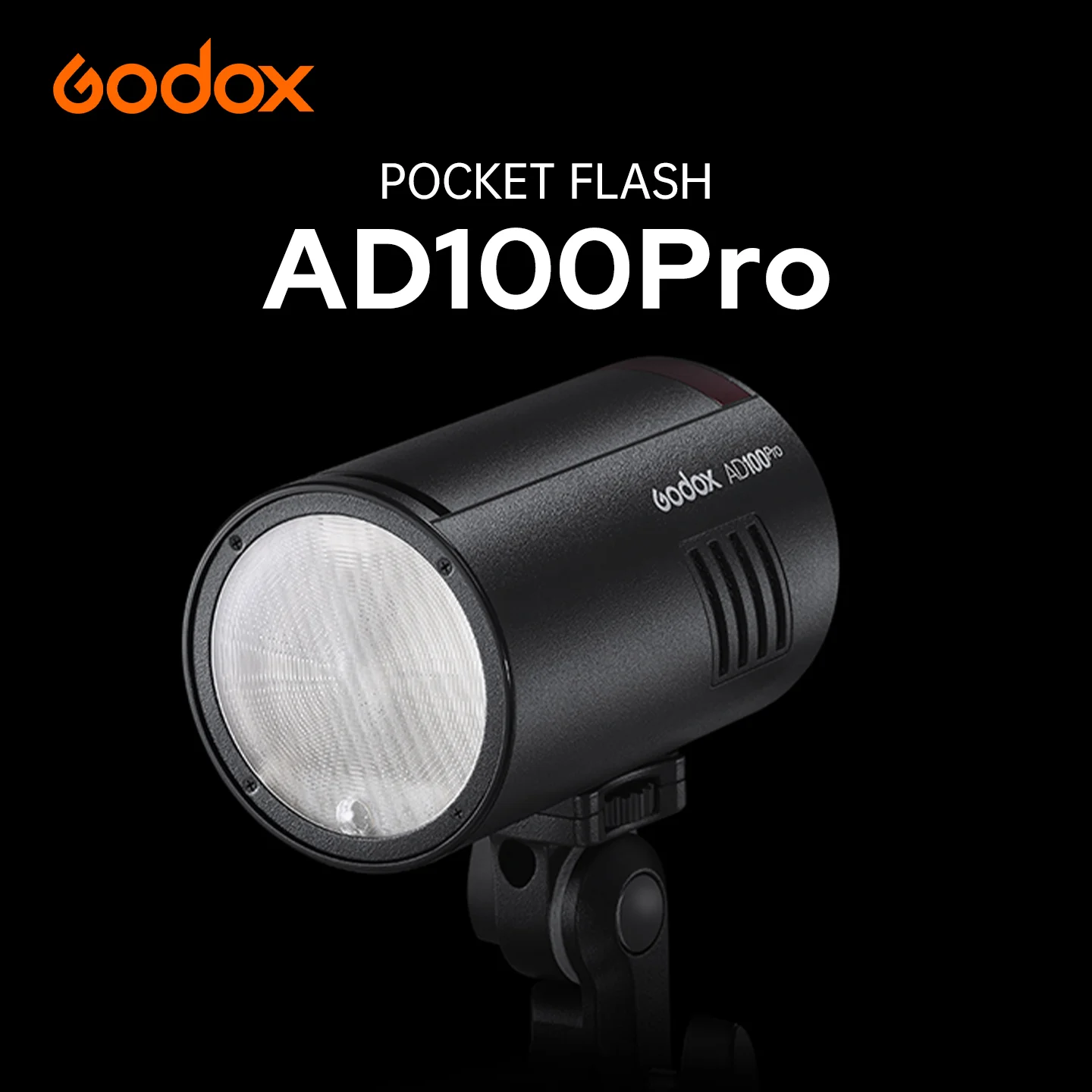 Godox AD100Pro II HSS TTL Pocket Flash 1.5S Recycling Time 490 Full-Power Flashes HD Color Screen 16 Color Group Indicator Light