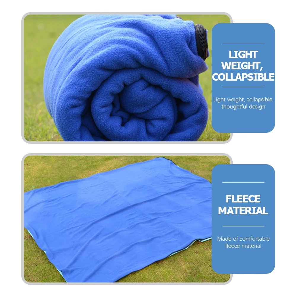 

Multi-Function Camping Blanket Lightweight Foldable Fleece Travel Picnic Mat Portable Outdoor Rest Mat Washable