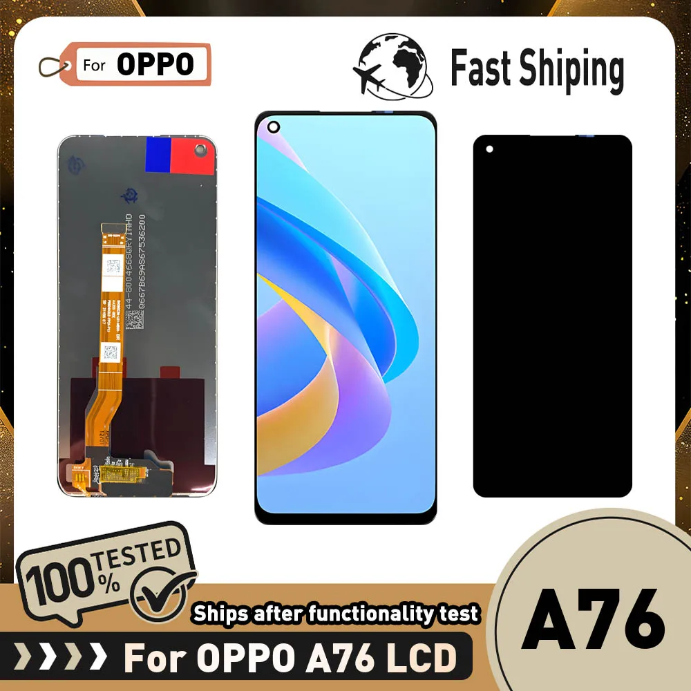 

6.56'' IPS For OPPO A76 LCD Display Touch Screen Digitizer Assembly For OPPO CPH2375 LCD Replacement Parts
