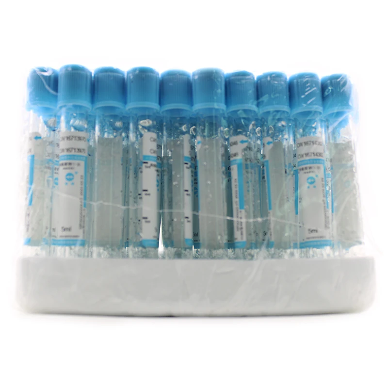 100pcs anticoagulant Blood coagulation sodium citrate plastic tube sterile negative pressure vacuum blue cap PRP tube