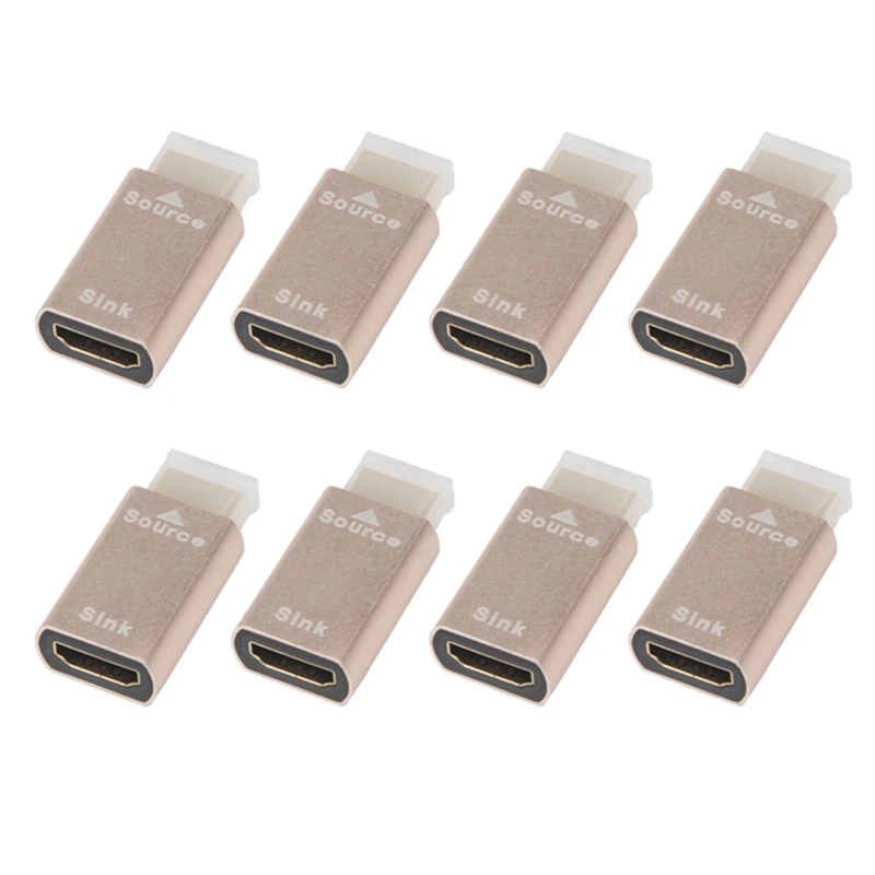 8X  Lock Screen Signal Holder HDMI2.0 Virtual Adapter EDID DDC Dummy Plug For  Display Emulator Up To 3840X2160