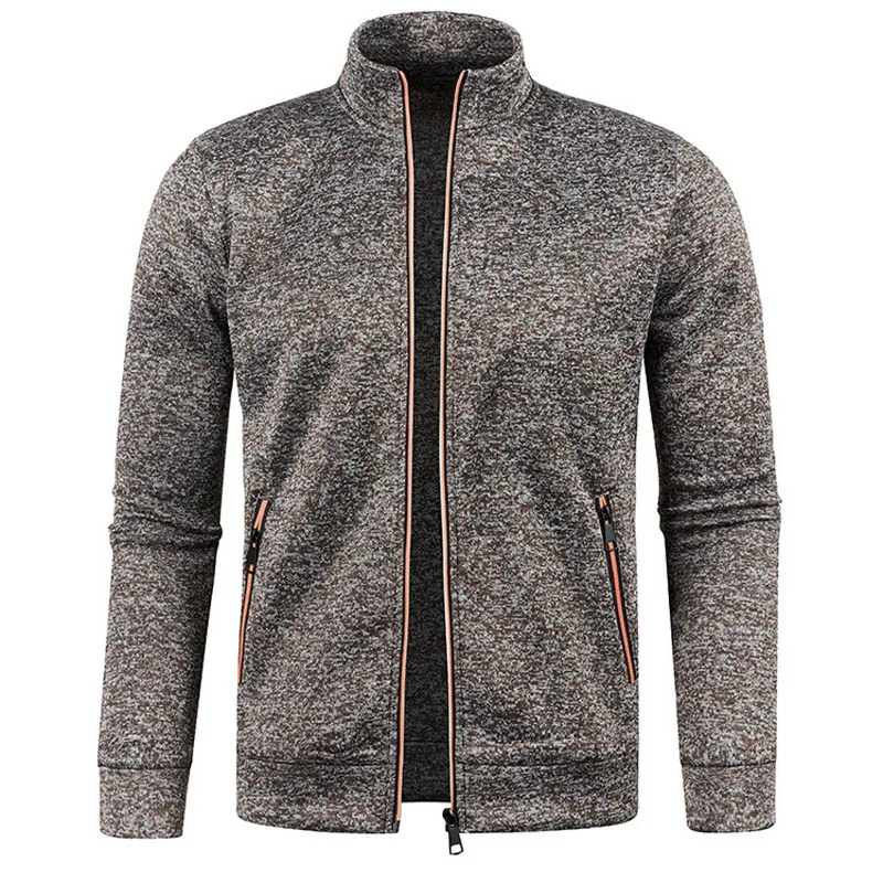 

Men's Knitted Sweater Spring Autumn Casual Solid Knitwears Zipper Cardigans Long Sleeve Knit Sweaters Cardigan Sweat-Shirt Coat