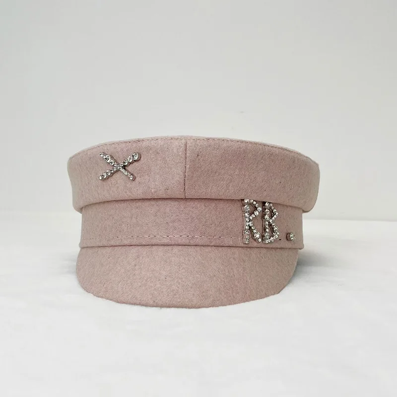 Women Ladies Luxury Design Brand Octagonal Cap Letter Military Cap Pink Khaki Newsboy Hat Fall Winter Baker Boy Cap Designer Cap