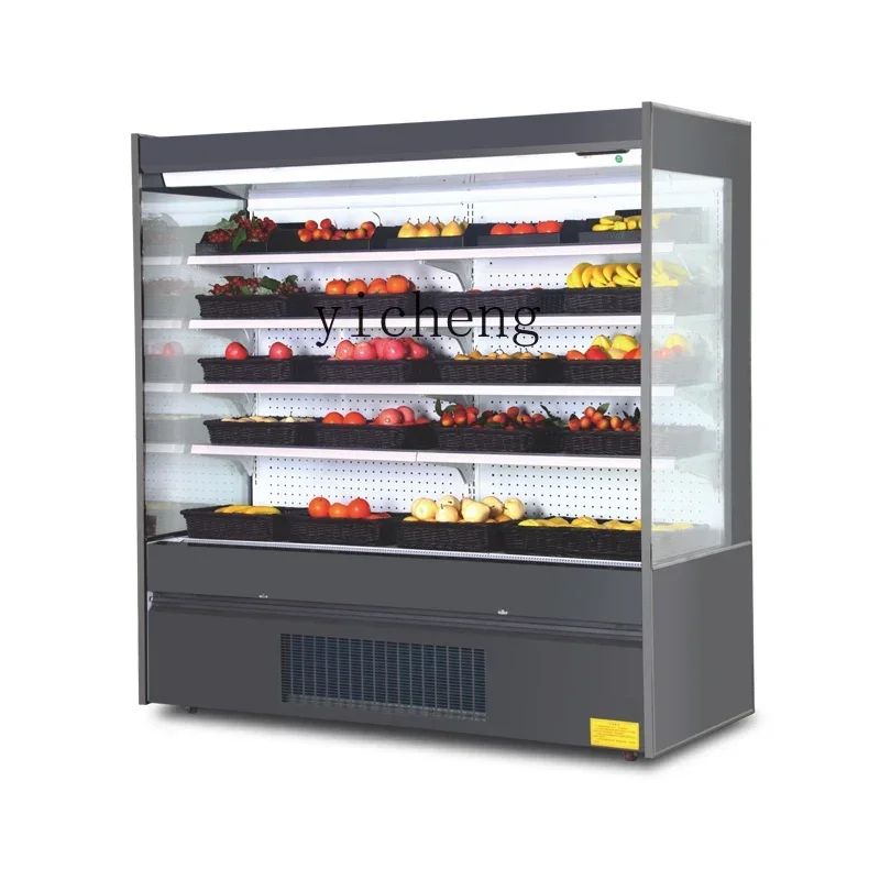 X2  air curtain cabinet fruit fresh-keeping cabinet Malatang a la carte refrigerated display cabinet