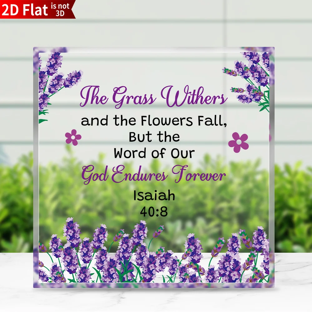 Christian Bible Verse Acrylic Sign, Religious Wall Art for Home Office Desk Decor, Easter Gift for Women