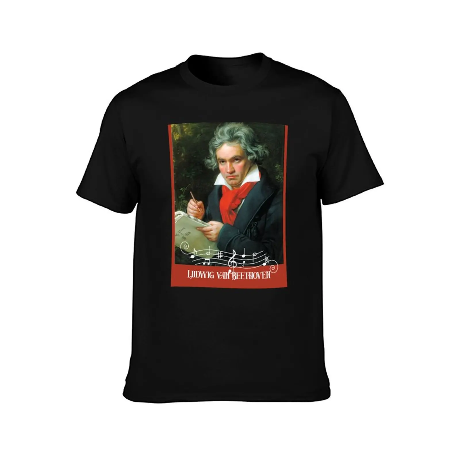 Ludwig Van Beethoven T-Shirt Modern Print Casual T-Shirt