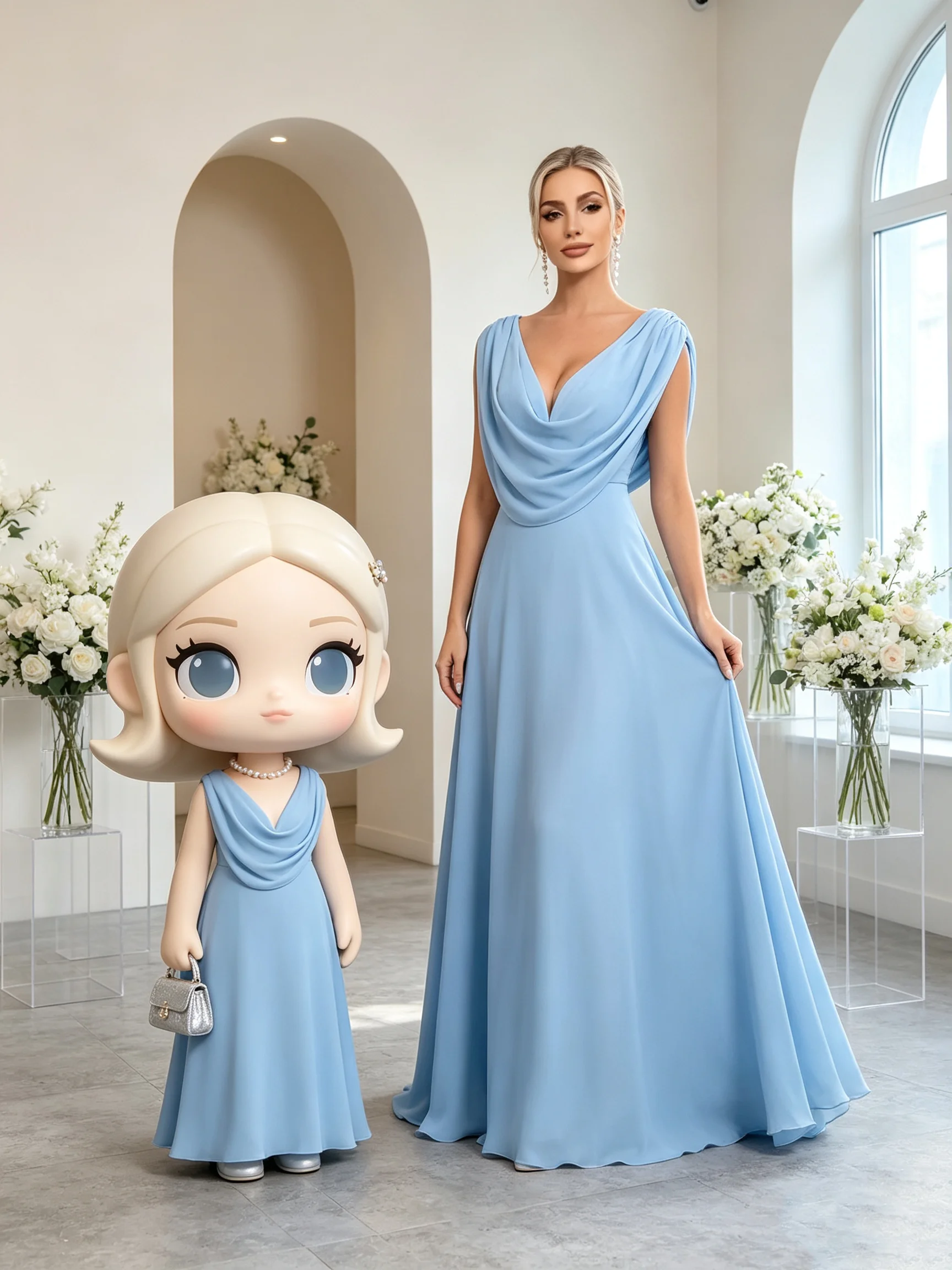 Women's Bridesmaid Dress Evening Gown for Host Performance Ball Concert - Stylish Formal Wear for Special Occasions