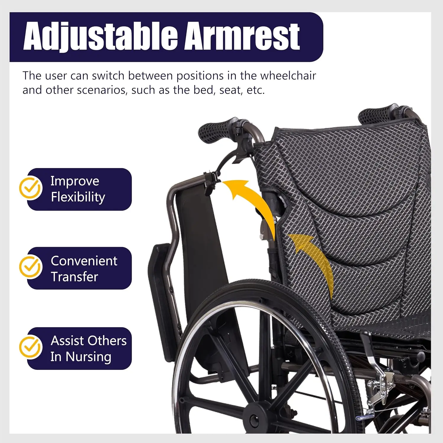 Heavy-Duty Transport Wheelchair for Adults - Dual X-Force Support, Double Brakes, 350LBS Capacity, 24