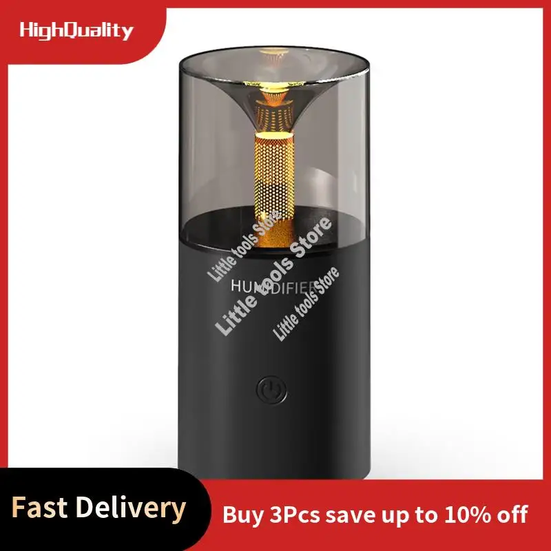 Candlelight Aroma Diffuser Maker Air Humidifier Forhome Car Mini Fragrance Essential Oil Diffuser Black-AC17