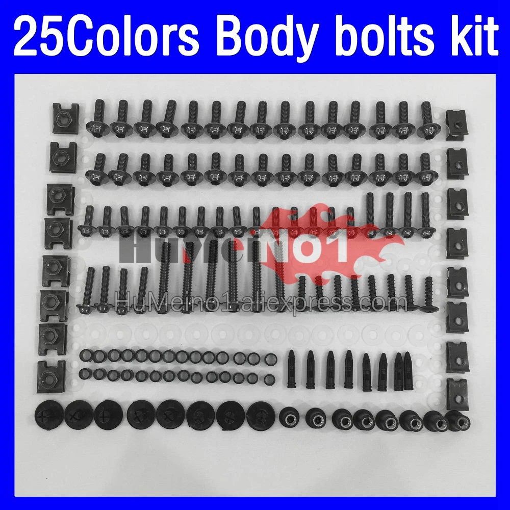 268ps Fairing bolts full screw kit For KAWASAKI NINJA ZX2R ZXR250 ZXR 250 2R ZX-2R 91 92 93 94 95 96 97 98 Body bolt screws Nuts