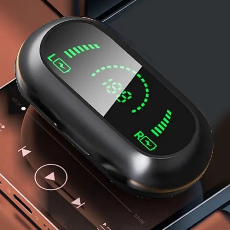 سماعات أذن مفتوحة لصالة الألعاب الرياضية، سماعات أذن لاسلكية حقيقية تدوم طويلاً مع علبة شحن مقاومة للعرق ومقاومة للماء