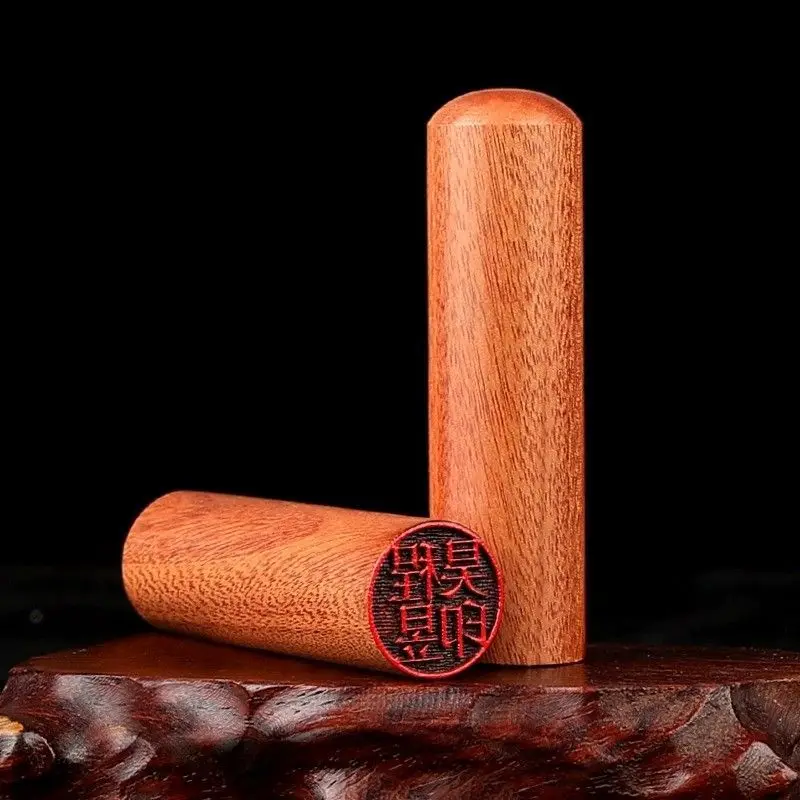 

Exquisite Wooden Clear Customized Name Stamps Ancient Style Calligraphy Painting Personal Stamps Wood Seals Portable Artist Seal