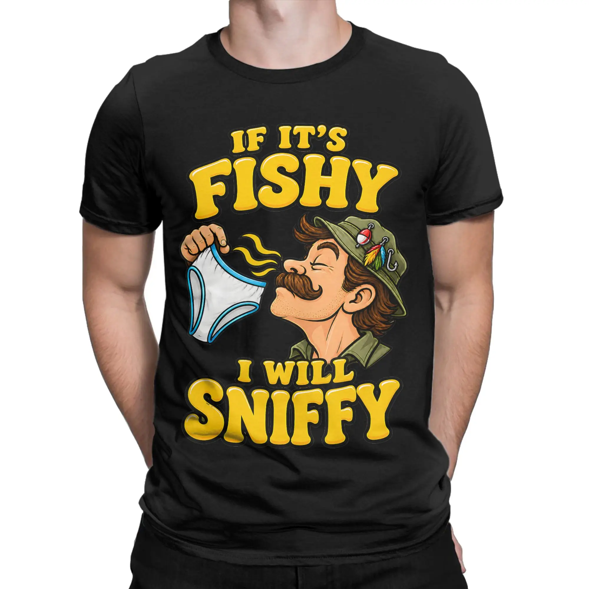 If It's Fishy I Will Sniffy Funny Embarrasing  New Arrival T Shirts for Men Women  Cotton  Tee Shirt Clothing