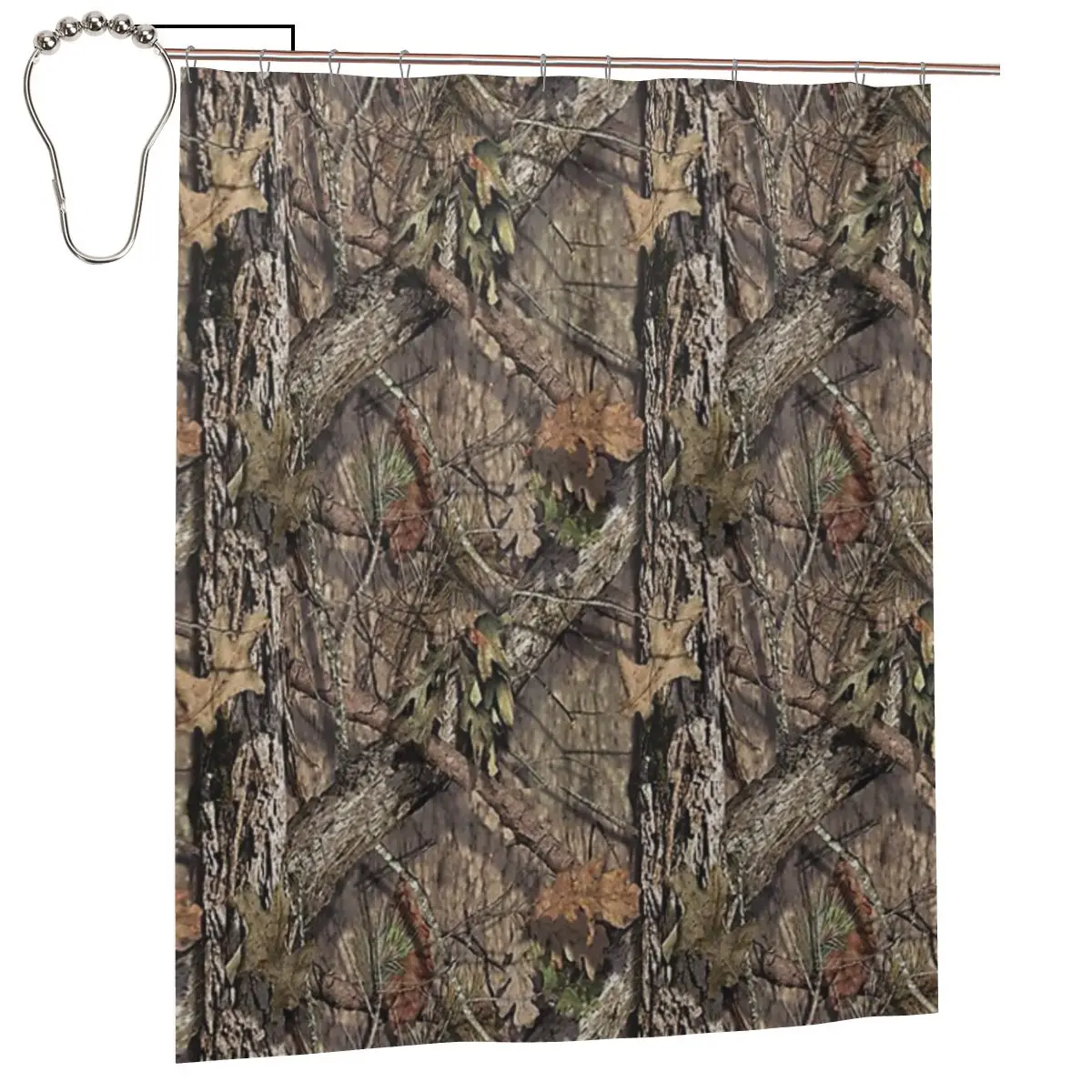 

Real Tree Camouflage Shower Curtain Bathroom Polyester Waterproof Bath Curtains with Hooks