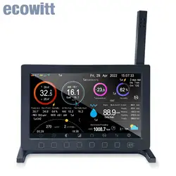 Ecowitt Hp2560_c 7 ''Tft Wi-Fi Weerstation Console, Meertalige Ondersteuning, Compatibel Met Ecowitt-Sensoren