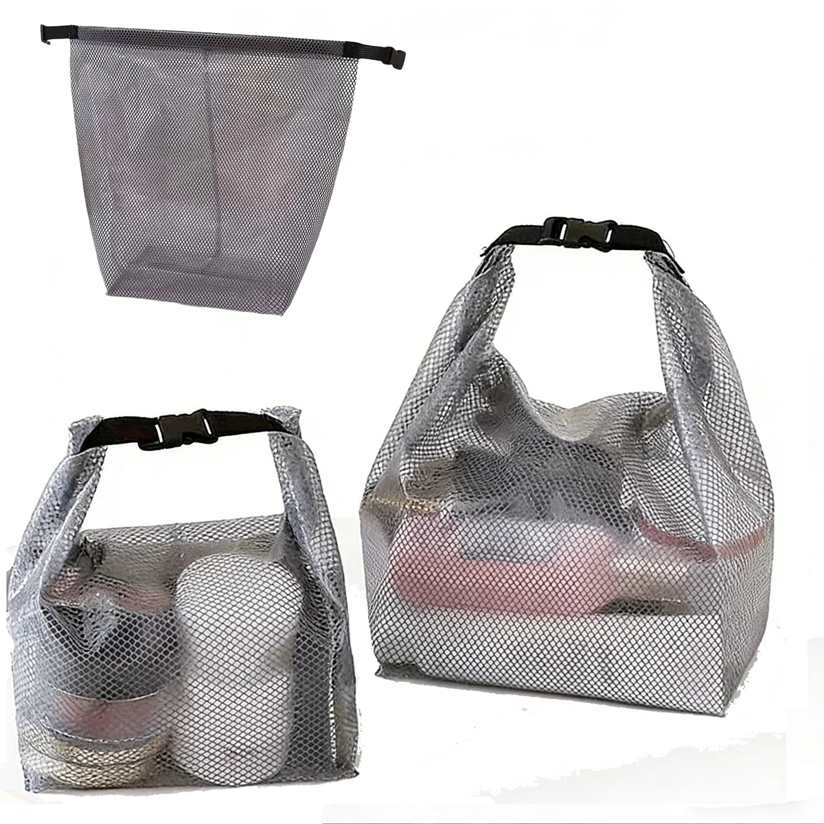 

Portable Handle Storage Bags Large Opening Waterproof Toiletry Bag Makeup Organizer Pouch for Travel Fitness Swimming Outdoor