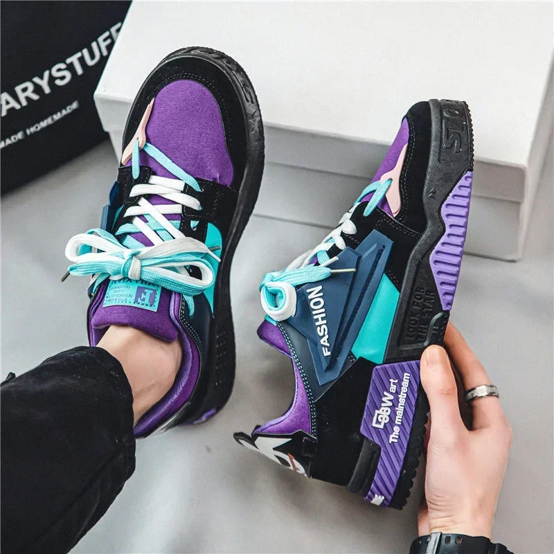 Men's High-End Design Flat Shoes Mens Breathable Elevator Casual Sports Shoes Mens Outdoor Street Leisure Shoes Sneakers for Men