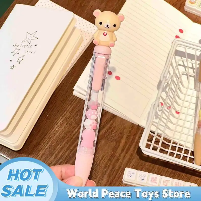 Rilakkuma Bear Sister Gel Pen Cartoon Cute 0.5mm Black Sign Press Pen Student Supplies Stationery Wholesale Gifts view 4