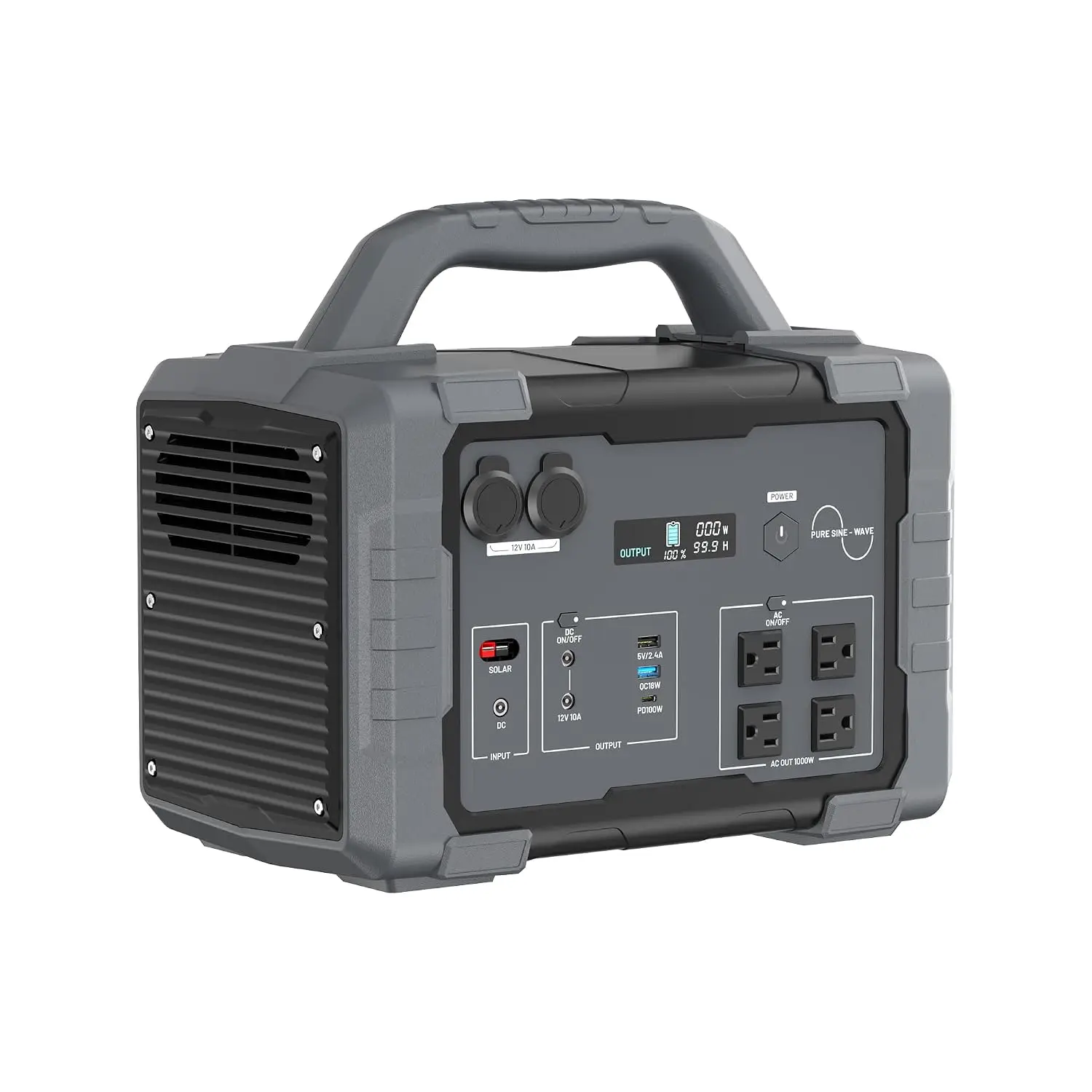 1000W Portable Power Station 1024Wh LiFePO4 Battery for Outdoor Camping Home Emergency Backup, Customized