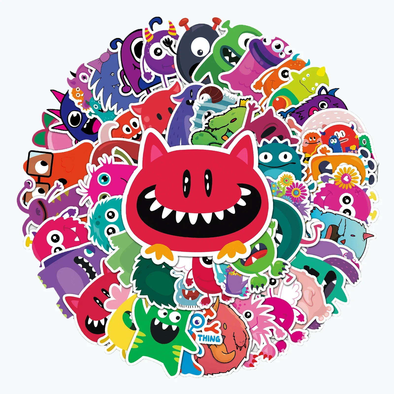 10/30/50PCS Small Monster Cartoon Cute Reward Children Graffiti Waterproof Sticker Suitcase Notebook RefrigeratorHelmetWholesale