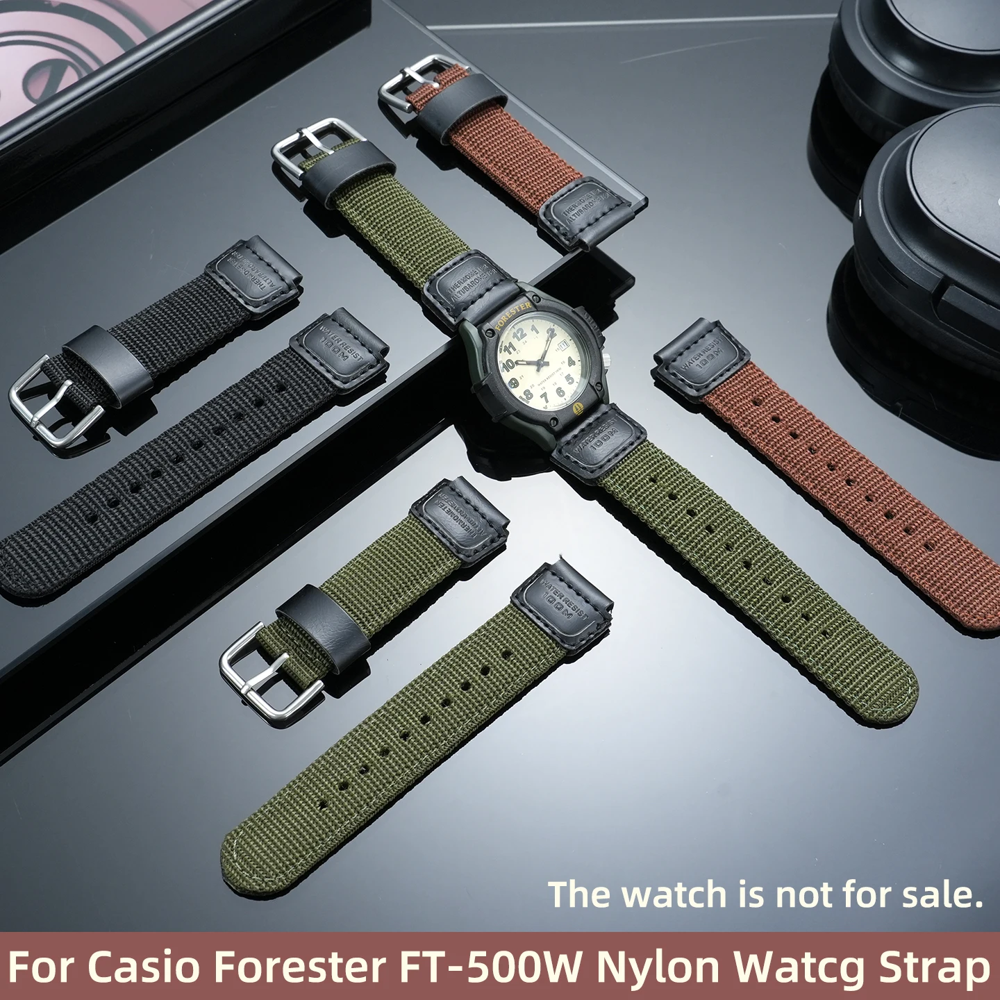 pulseira-de-substituicao-para-relogio-casio-forester-ft-500wc-wv-ft-500wvb-aw-80v-w-89h-pulseira-de-nylon-a-prova-d'Agua-de-19mm-para-esporte