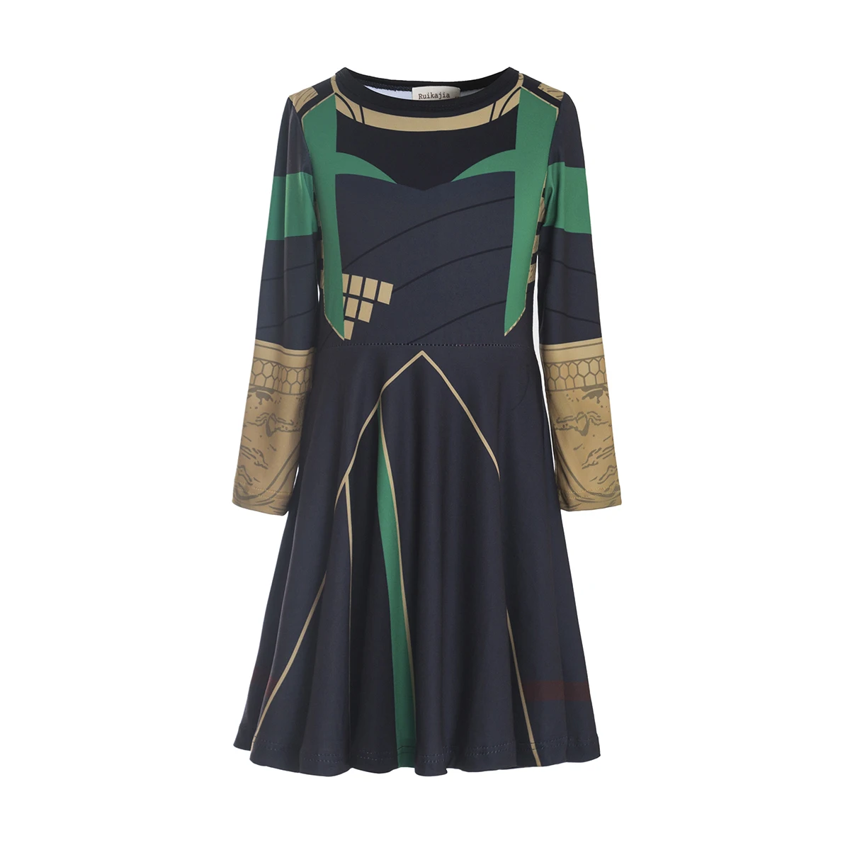 Loki Inspired Long Sleeve Midi Dress Lady Loki casual cosplay dress Lady Loki Sylvie Lushton Cosplay Costume halloween costume