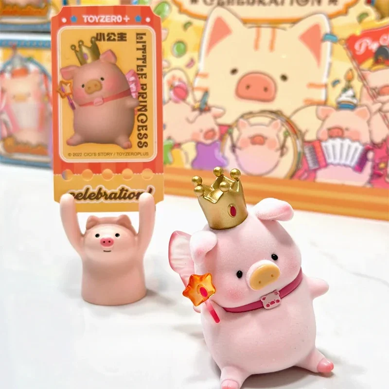 LuLu The Pig-Boîte ennemi de la série Happy Hour, figurine d'action, jouet à collectionner, décor au beurre, décoration de bureau, cadeaux Kawaii pour enfants