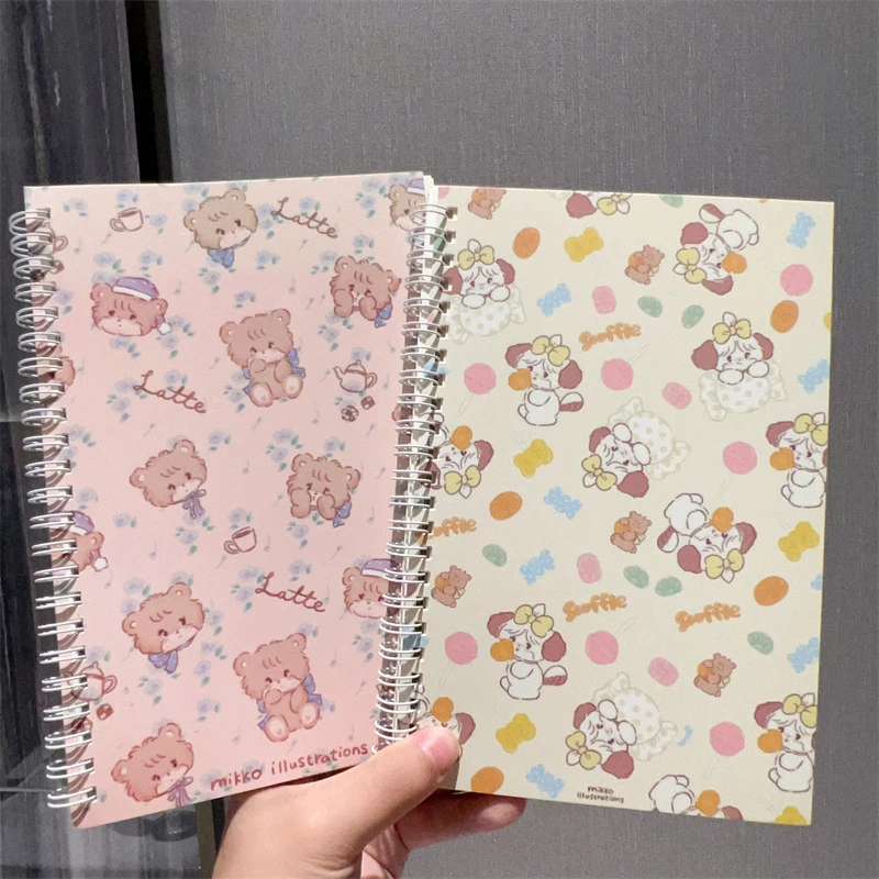 Kawaii Mikko A5 Coil Notebook Exercise Book Notepad Diary Student Stationery School Supplies Back To School Kids Gift