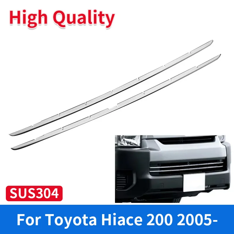 

2 шт., автоматический передний бампер, защита для губ, решетка, накладка, комплект кузова, обновление для Toyota Hiace 200 2005+