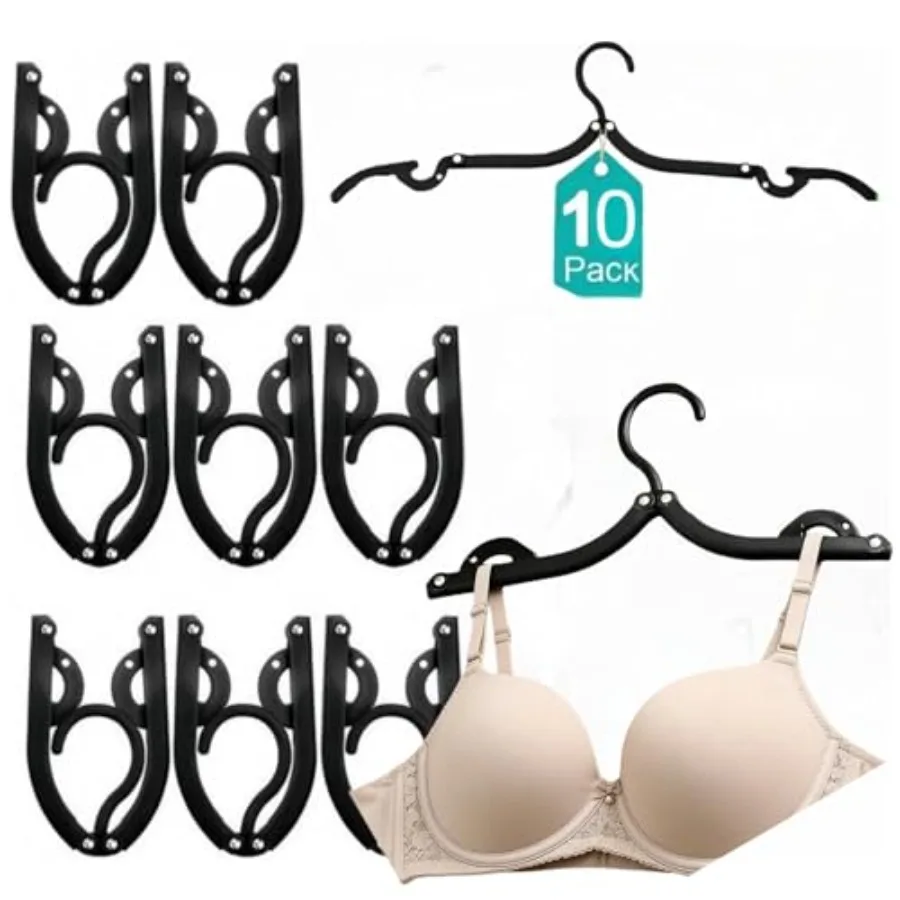 

Travel Hangers 10Pack, Travel Essentials, Portable Foldable Clothes Hangers Cruise Ship Essentials for Traveling Camping Flying