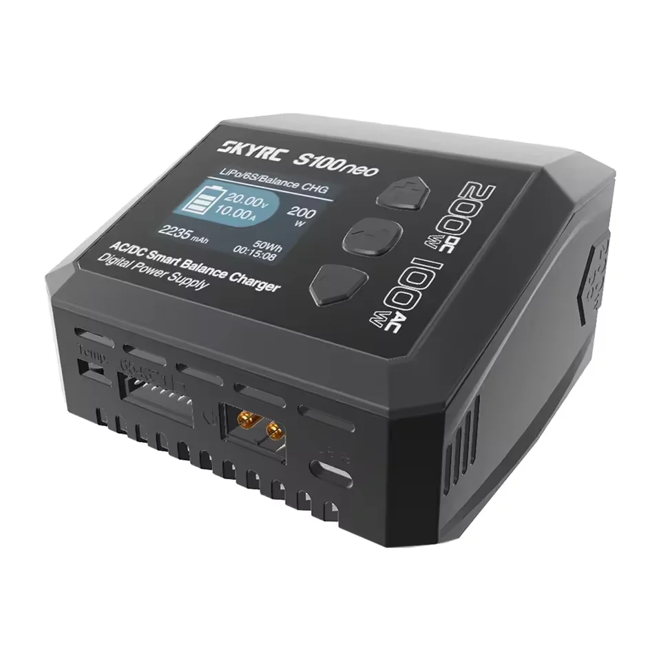 SkyRC S100neo Balance Charger AC100W DC200W 12A Smart LiPo Battery RC Charger Discharger for LiPo/Li-ion/Life/NiMH/NiCd/Pb