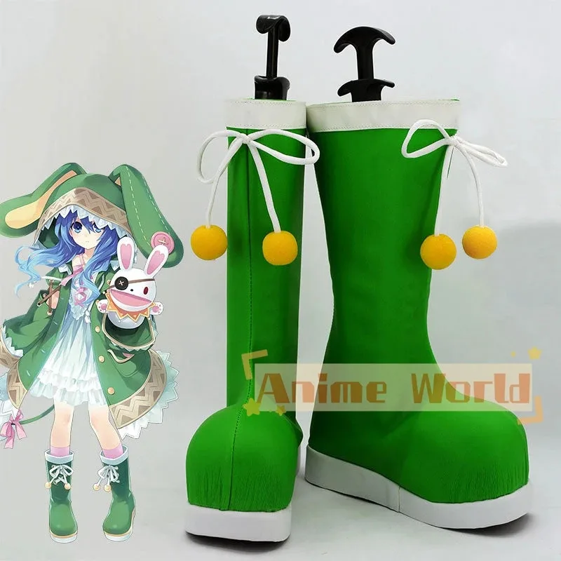 

Date A Live Yoshino Himekawa Зеленые туфли Сапоги для косплея Карнавальные ботинки на Хэллоуин на заказ