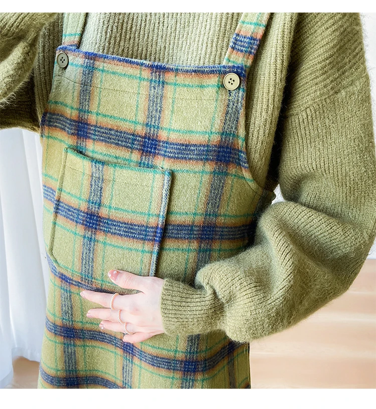 Camisola verde para a maternidade manga longa gola alta moda mulher grávida malhas cor sólida tricô pullovers com cachecol