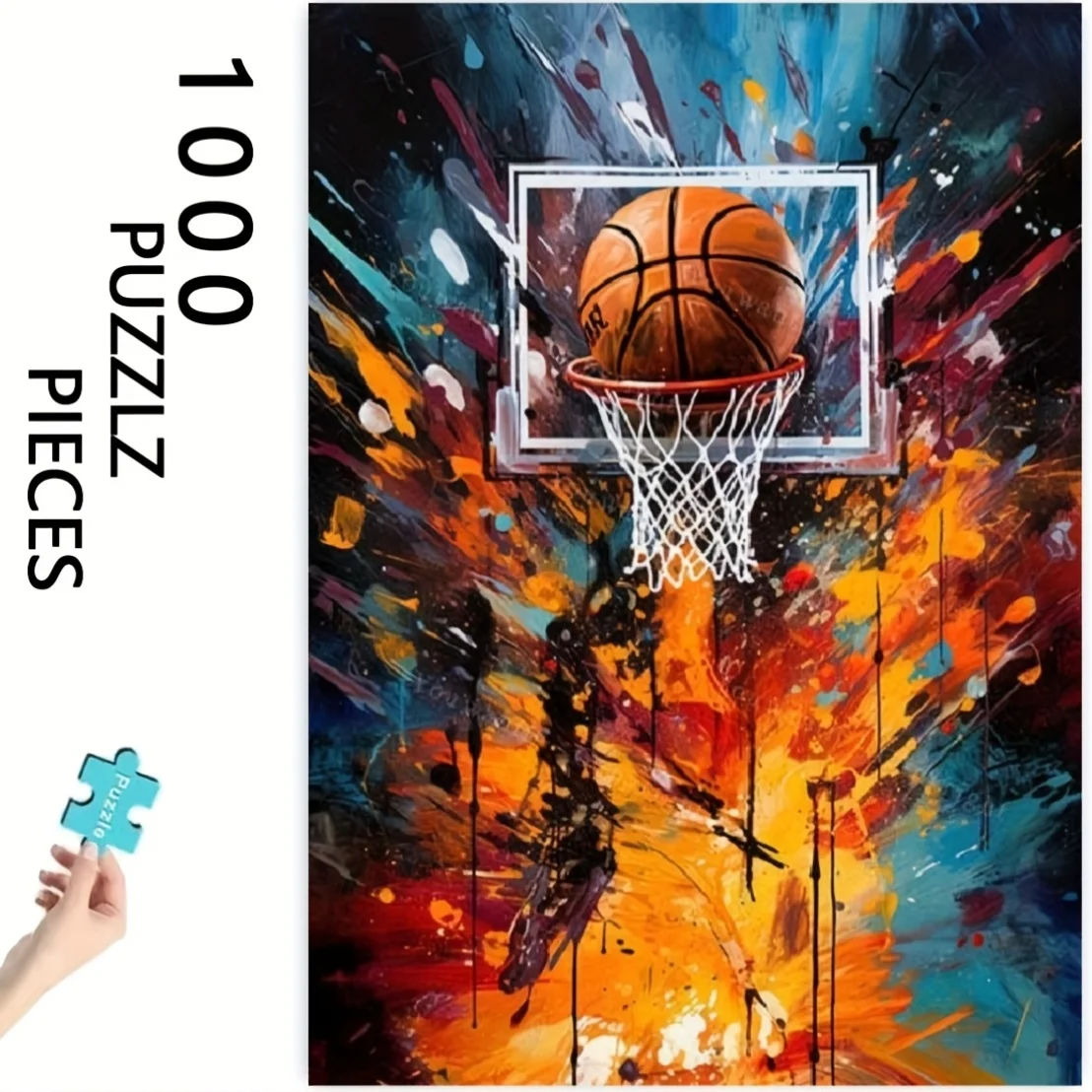 

1000 шт. игра-головоломка для баскетбола — утолщенные детали-головоломки с ярким дизайном суда, идеально подходят для Рождества, Хэллоуина, Пасхи,