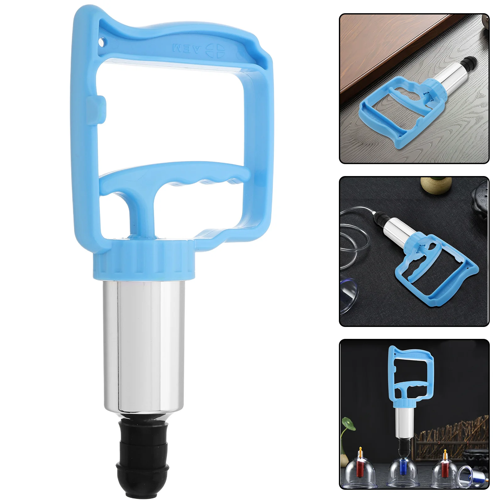 

Cupping Pump Therapy Accessories Massage Machine Device Sky-blue Hand Vacuum Tool