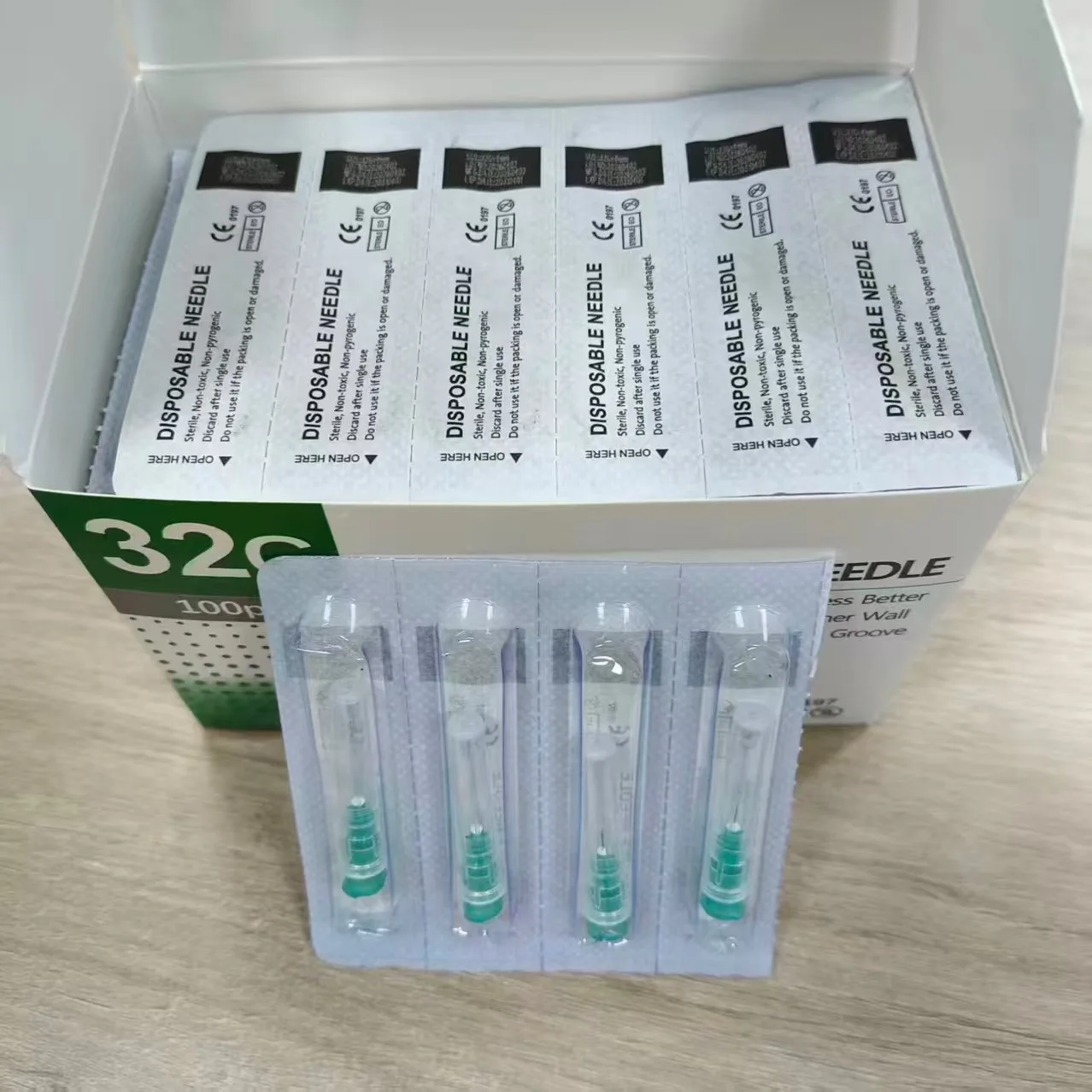 50pcs/100pcsStandard Fine tool 30G34G size 4mm 13mm 25mm 38mm Superfine Small Painless needleTeeth Eyelid demo Tool