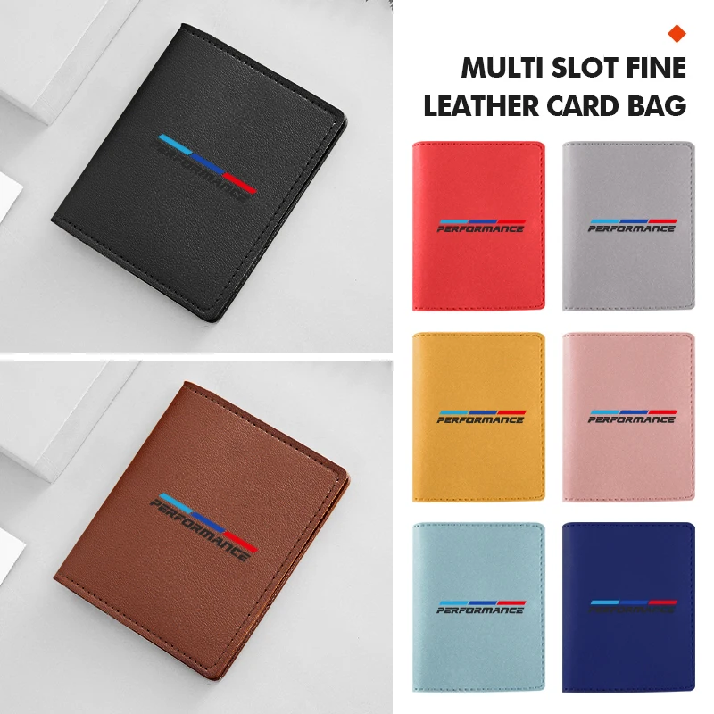 Card Holder Wallet Leather Car Driver Licence Card Bag Coin Purse For BMW E91 E92 E93 E60 F10 F30 E39 E36 E87 X3 X5 E70 E46 E90