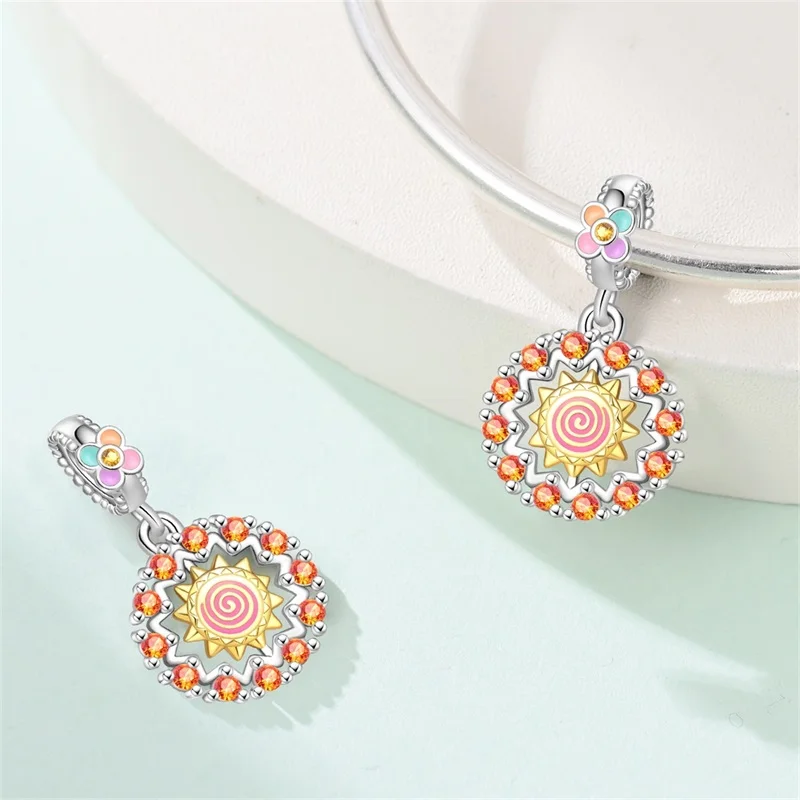 Weather 100% 925 Sterling Silver Sunny Rainy Day Sunshine Cloud Charms Beads Pendants Fit 3mm Bracelets DIY Making Fine Jewelry