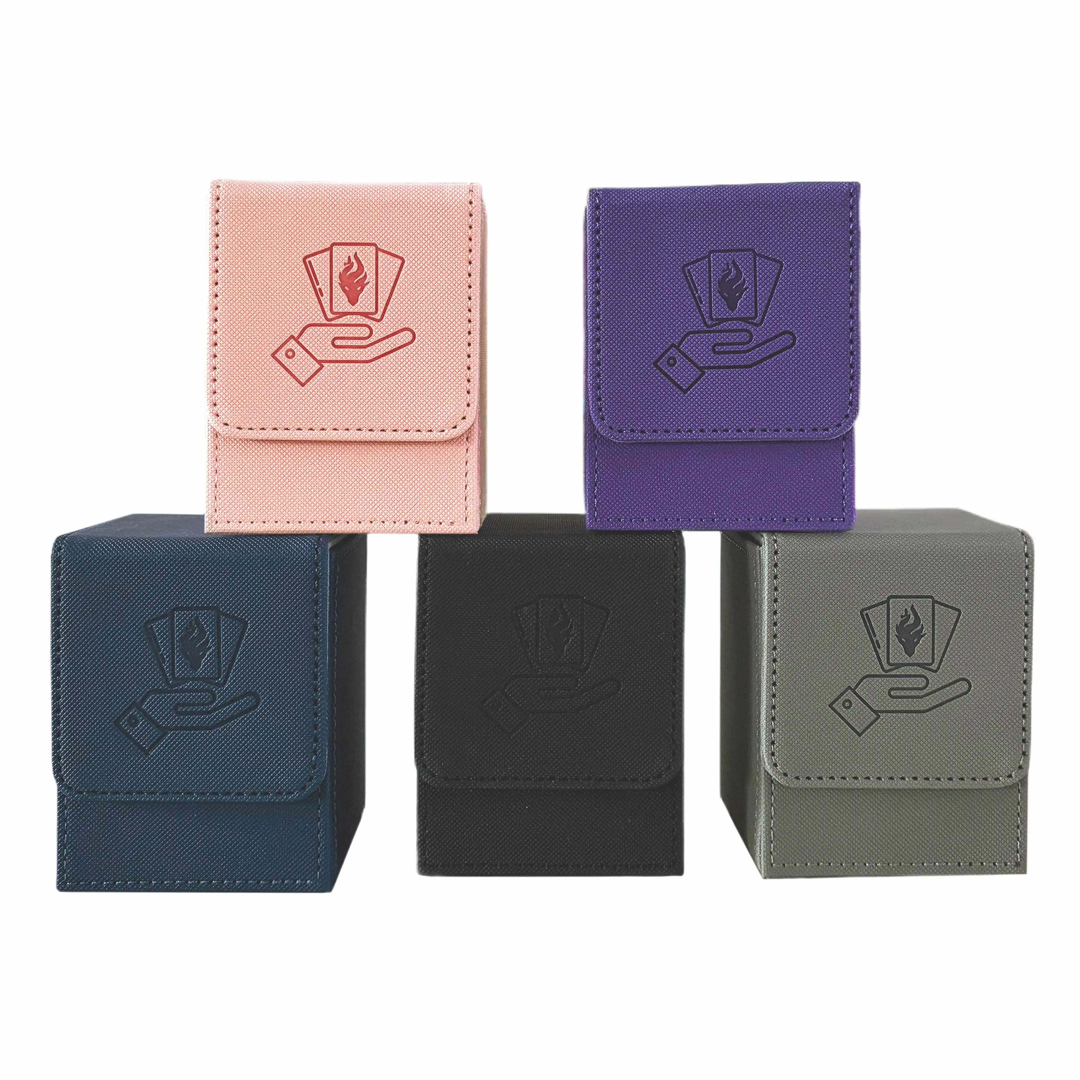 Premium Magnetic Card Deck Box | Holds 110+ Cards | Strong Magnet Closure Trading Card Storage Case for TCG Collectors