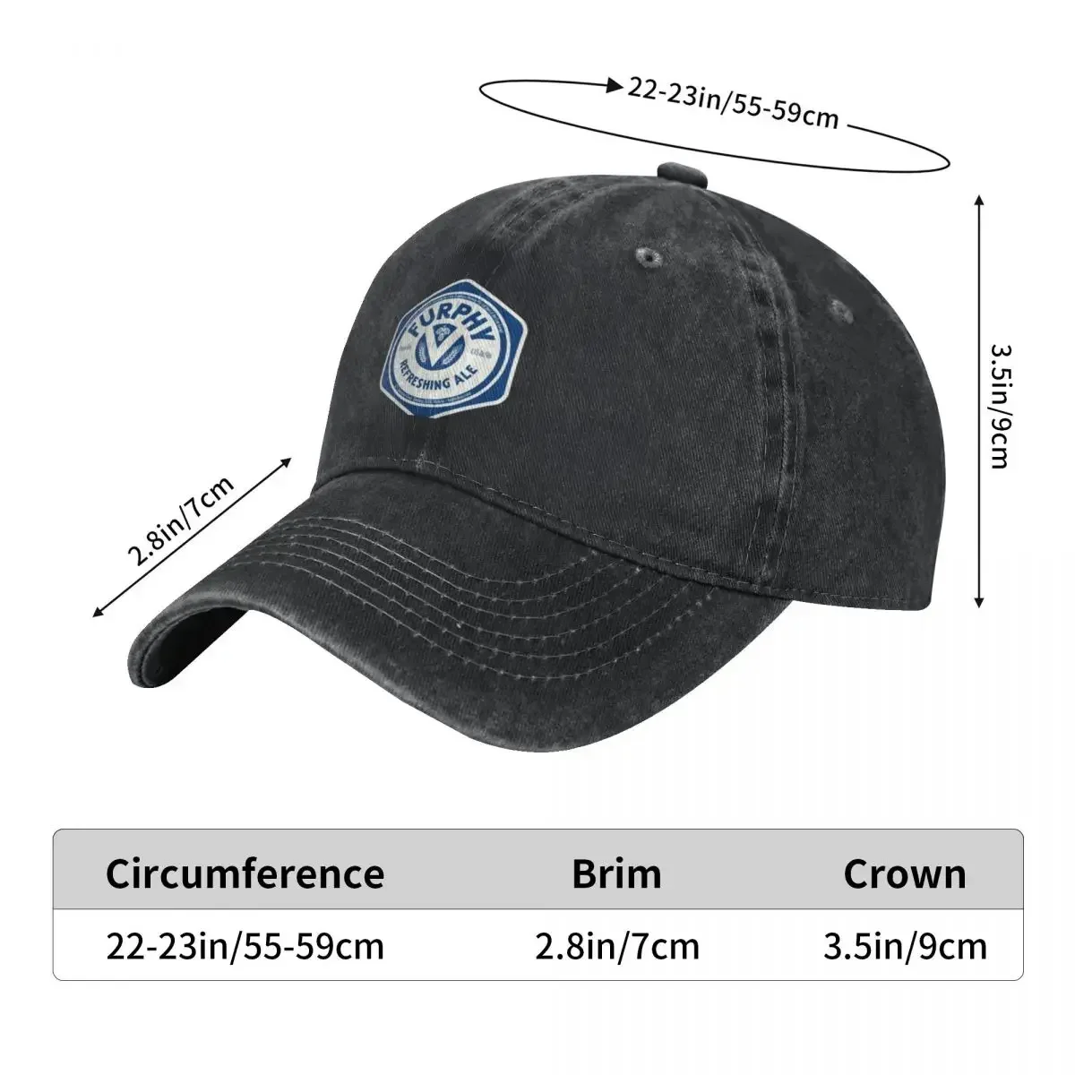 Furphy Essential T-Shirt Baseball Cap Gentleman Hat hats on offer Rave Big Size Hat Boy Women's