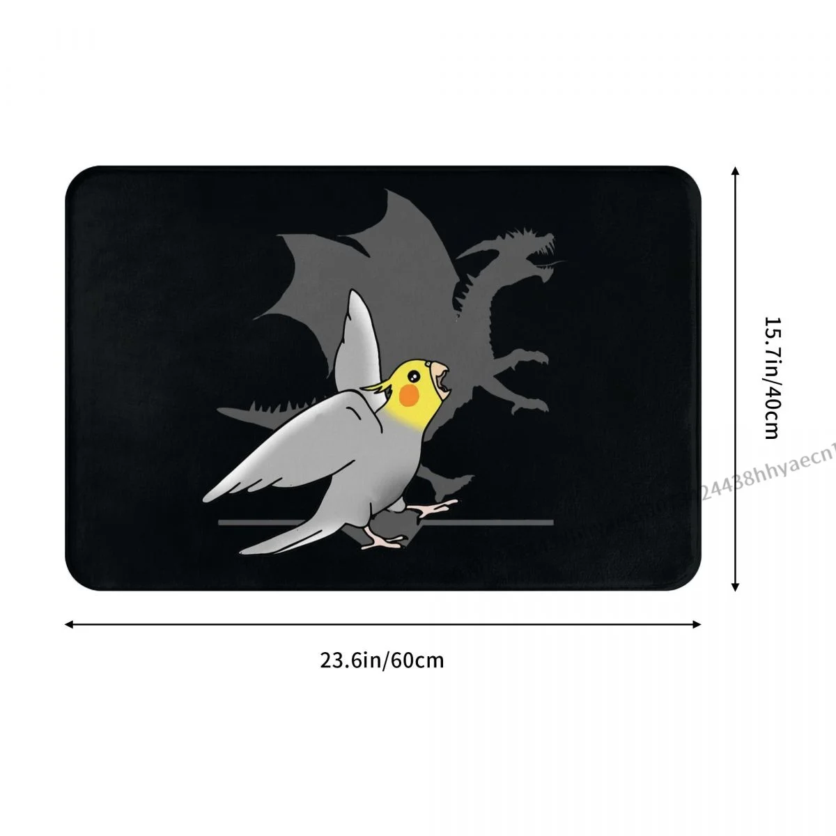 Animal Parrots Cockatiel Doodle Non-slip Doormat Dragon Shadow Bath Bedroom Mat Prayer Carpet Home Pattern Decor