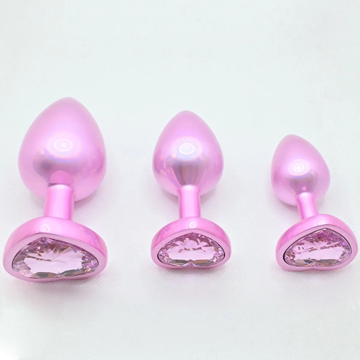 Heart Shaped Metal Anal Plug,Metal Gem Base Butt,Butt Anal Plug,Unisex Adult Sex Toys for Men Women,Anal Massager,Pleasure Toy view 4